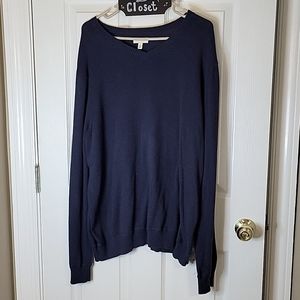 Sonoma XL Navy Sweater Long Sleeve V-neck